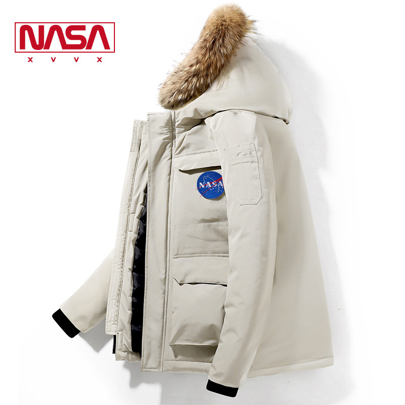 nasa联名冬季冲锋衣男士潮牌羽绒服 太空熊猫羽绒服