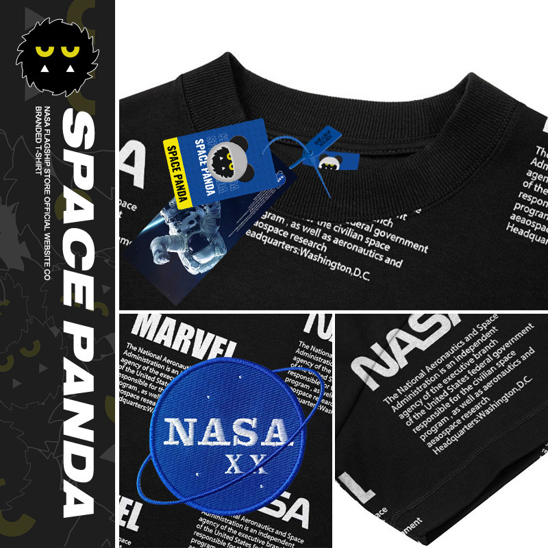 太空熊猫联名nasa小恶魔夏季t恤 太空熊猫T恤