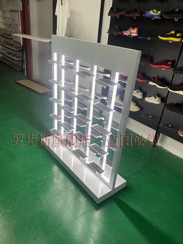 鞋店鞋架专厅中岛架运动鞋双面鞋子展示架直播货架发光中岛鞋架 - 图1