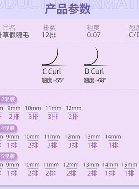 nagaraku8D欧美八叶草浓密假睫毛