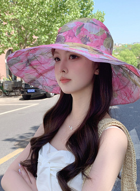 可折叠轻便透气大檐防晒护脸遮阳