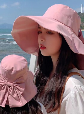 大帽檐可折叠遮阳帽子女夏季新款