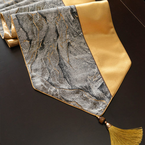 桌旗轻奢高级感长条桌布电视柜高端意式美式茶席茶旗床旗桌垫盖布 - 图1