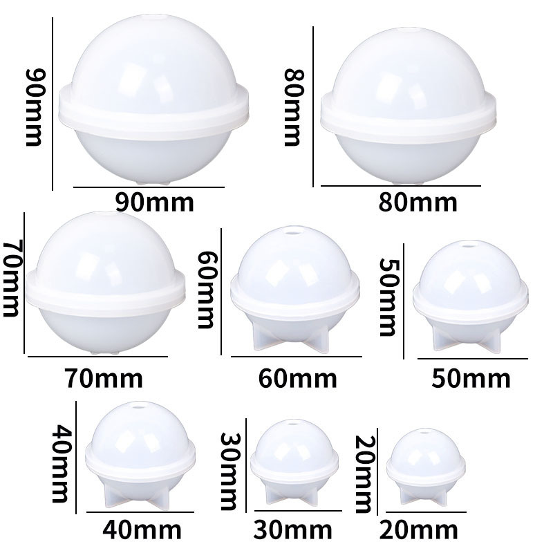 星空球水晶滴胶模具uv胶立体硅胶球型一体球月球圆球形模具圆形 - 图2