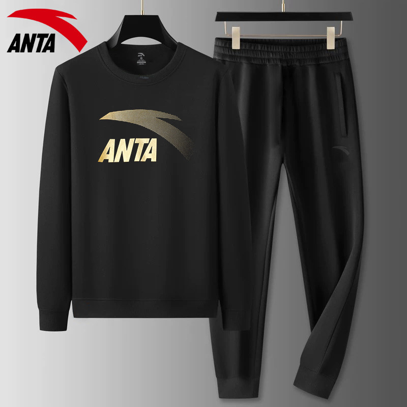 安踏运动套装男卫衣卫裤休闲装秋冬加绒正品舒适训练健身跑步服男,淘宝优惠券,粉丝福利购,淘宝优惠卷