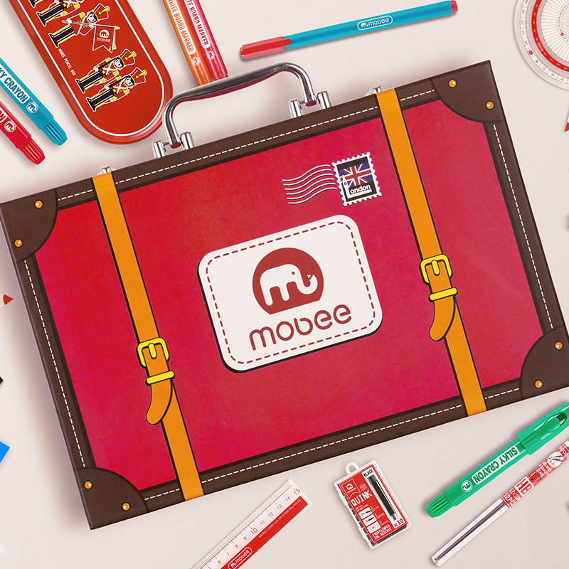 mobee小象学习用品作业工具彩绘笔 mobee文具礼盒/绘画套装