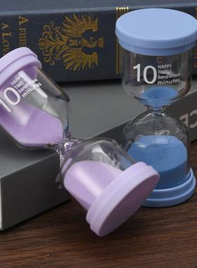 时间沙漏计时器防摔3/5/10/20/30/45/60分钟儿童刷牙专用学习摆件