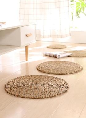 蒲团圆形包邮藤编草编榻榻米加厚飘窗坐垫打坐垫拜佛垫子瑜伽垫