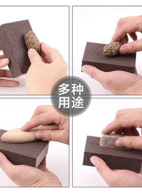 进口海绵砂块砂纸打磨抛光海绵块打磨块磨砂海绵磨块油漆砂纸包邮
