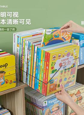 桌上书架桌面收纳盒学生书桌绘本亚克力透明置物架书籍书框书立架