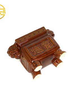 陶瓷香炉四方鼎仿古供佛家用拜神香烛神龛神台供奉祭祖先插香炉座