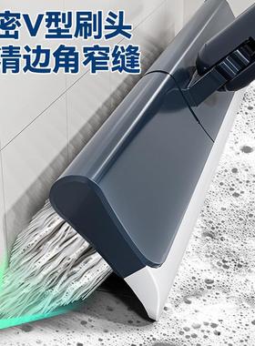 浴室缝隙地板刷子刮水神器两用无死角厕所地缝硬长柄卫生间