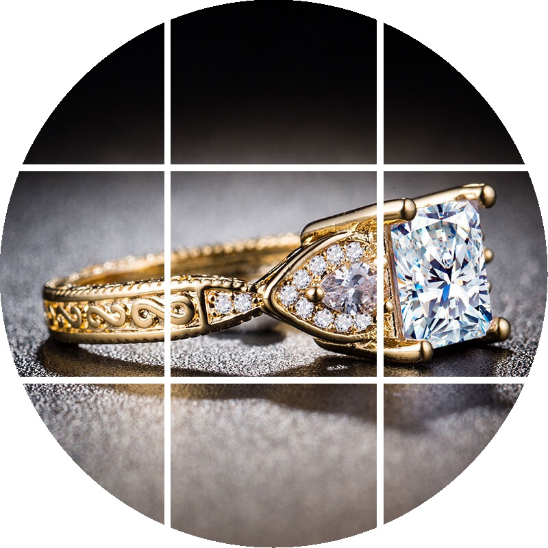 婚礼镀18k金镀银时尚锆石戒指 傲彩戒指/指环