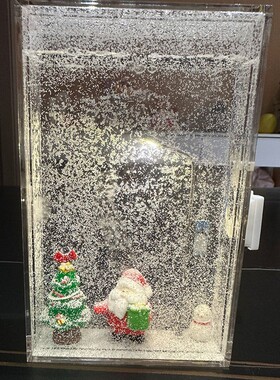 浪漫情侣雪夜流麻小夜灯