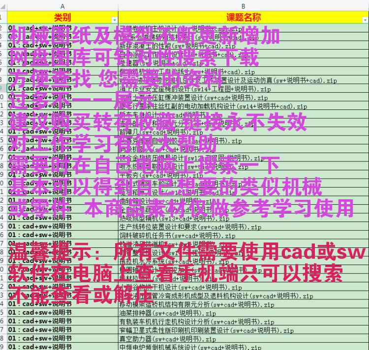 机械设计课程设计CAD图纸说明书零件标准件车辆包装模具设备图库 - 图0