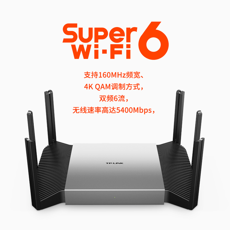 TP-LINK双频wifi6全千兆2.5G光纤口AX5400无线路由器mesh家用稳定高速tplink穿墙王 XDR5480易展turbo版6080-图0