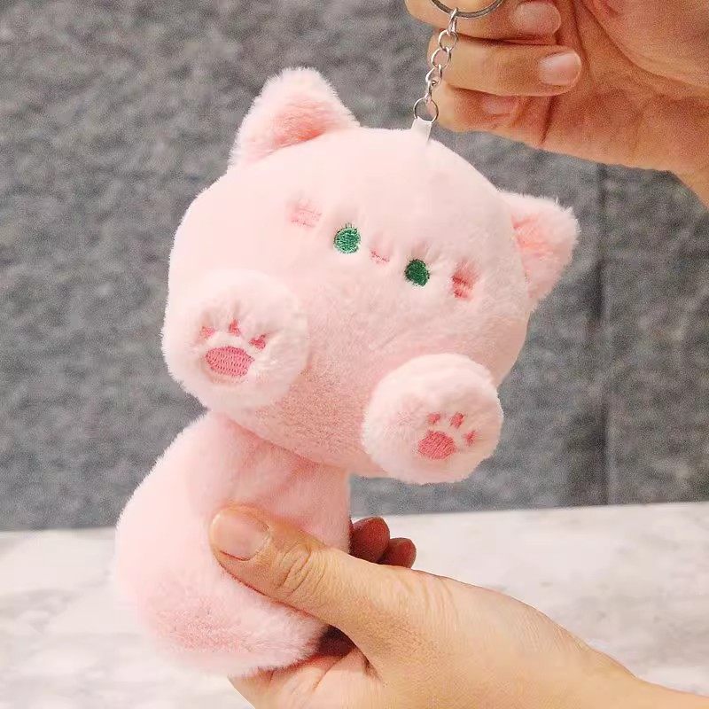 可爱毛绒猫咪玩偶钥匙扣儿童毛绒玩具女生书包包挂件娃娃学生挂饰,淘宝优惠券,粉丝福利购,淘宝优惠卷