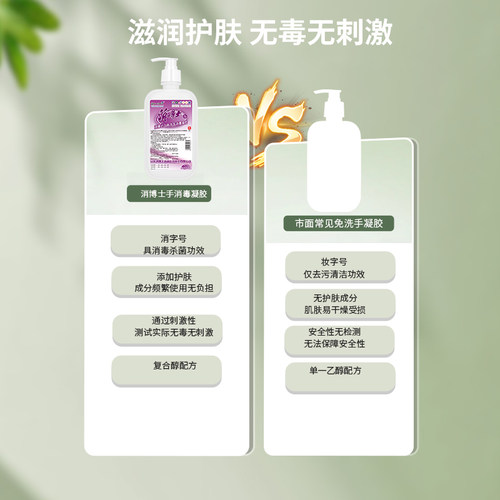 消博士医用免洗消毒凝胶杀菌率99.9%手消毒家用消毒免洗消毒凝胶 - 图1