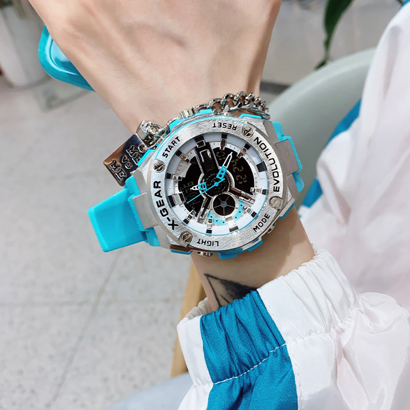 女ins风电子表男学生运动独角兽 范美国产腕表