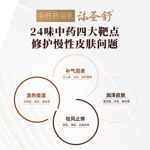 朗佑堂沐圣舒 皮肤屏障修复中药弱酸药浴乳 问题皮肤中药沐浴露 - 图2