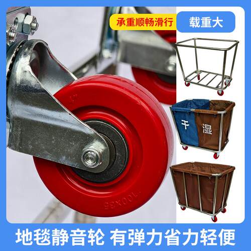 酒店客房布草车服务手推车不锈钢宾馆保洁清洁工作车洗衣房干洗店 - 图1