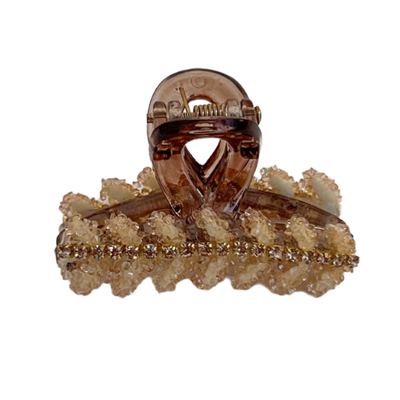 轻奢水钻麦穗小号抓夹女感半扎发夹后脑勺鲨鱼夹侧边刘海夹子,淘宝优惠券,粉丝福利购,淘宝优惠卷