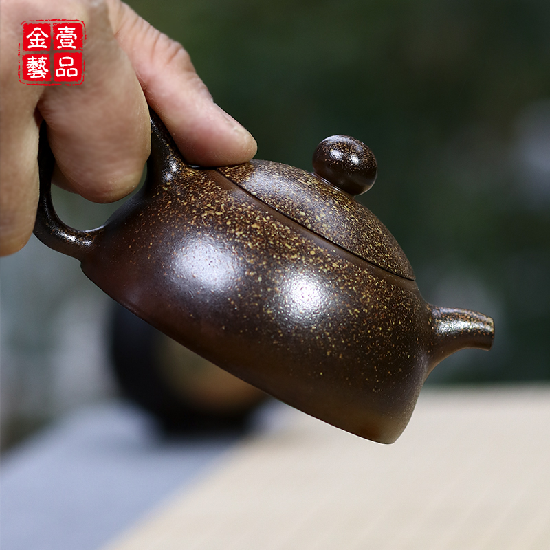 建水紫陶壶泡茶壶柴烧壶陈朝超老师/柴烧泡茶壶系列（180-220ml）-图1