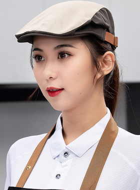 餐饮服务员帽子透气夏季