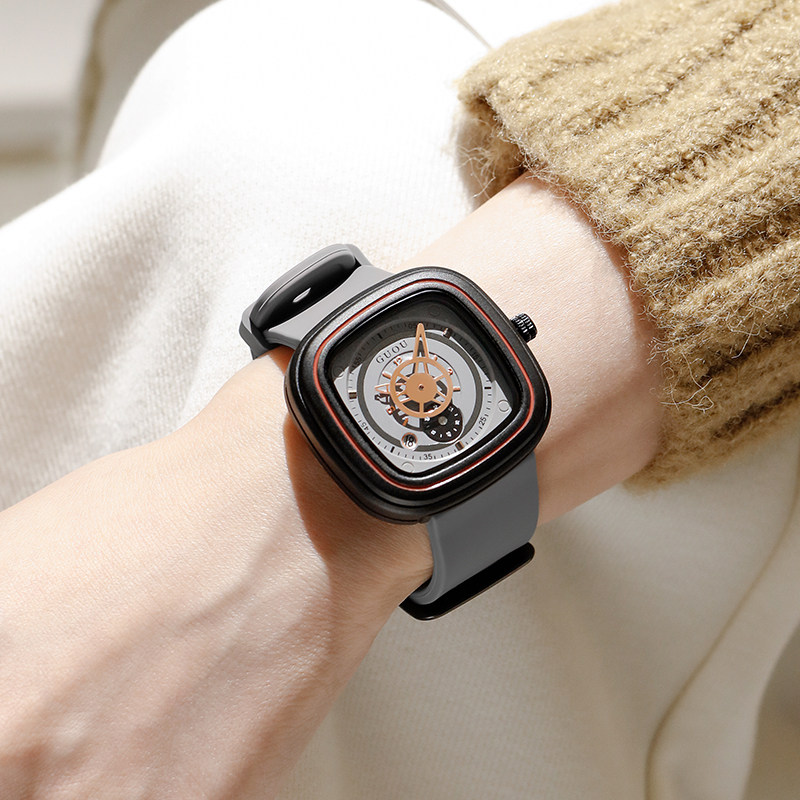 guou女款小众轻奢高级感复古手表 古欧老林国产腕表