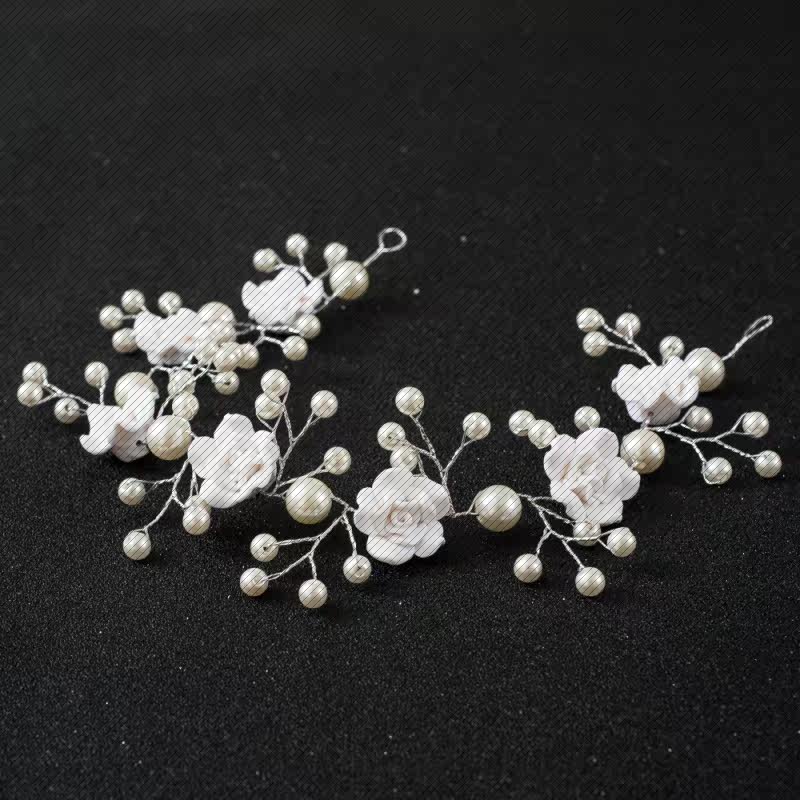 抖音同款韩新娘婚礼软陶手工软发带 玄翠峰发饰