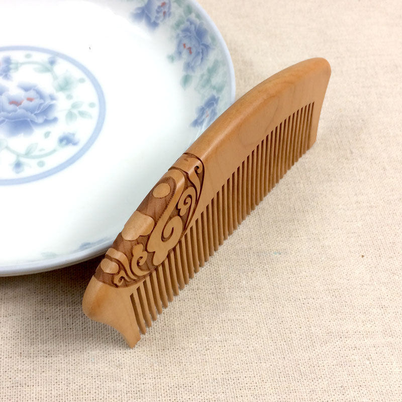 抖音同款中号桃木美发工具木梳子 玄翠峰发饰