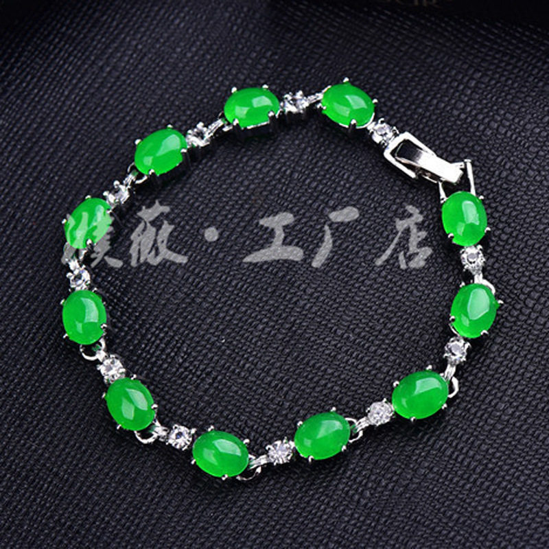 抖音新款裸石镶嵌合金女款手镯 玄翠峰手链