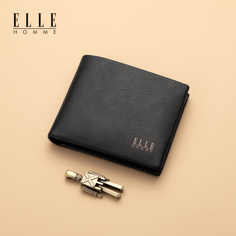 法国elle homme男士皮带真皮钱包 ellehomme千乐禧钱包