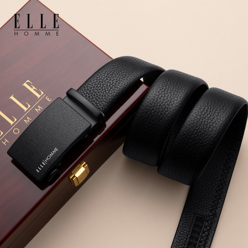 elle homme男士高档年轻人真皮腰带 ellehomme千乐禧腰带/皮带/腰链