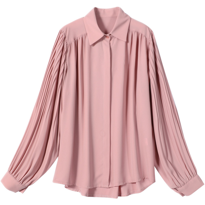 灯笼袖长袖韩版气质洋气春秋衬衫 兹欧根衬衫