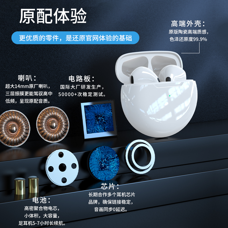 HANG适用红米Turbo3蓝牙耳机无线哈利波特小米原装redmi手机专用 - 图1