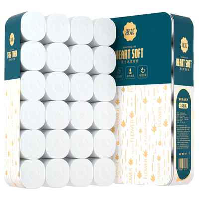 漫花30大卷原木卫生纸家用无芯大粗卷筒纸实惠装学生宿舍厕纸手纸