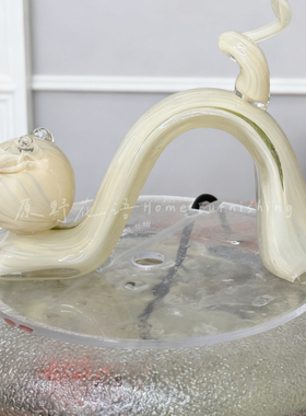 北欧艺术琉璃小花猫轻奢装饰客厅创意猫个性酒柜玄关桌面大气摆件