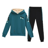 Бархатный демисезонный спортивный костюм, модный комплект, утепленная утепленная толстовка