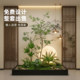 Indoor large simulated green plant floor-standing potted ornaments