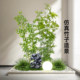 New Chinese style bamboo landscaping combination, simulated green plants, Zen decorative ornaments, screen partitions, high-end fake plants