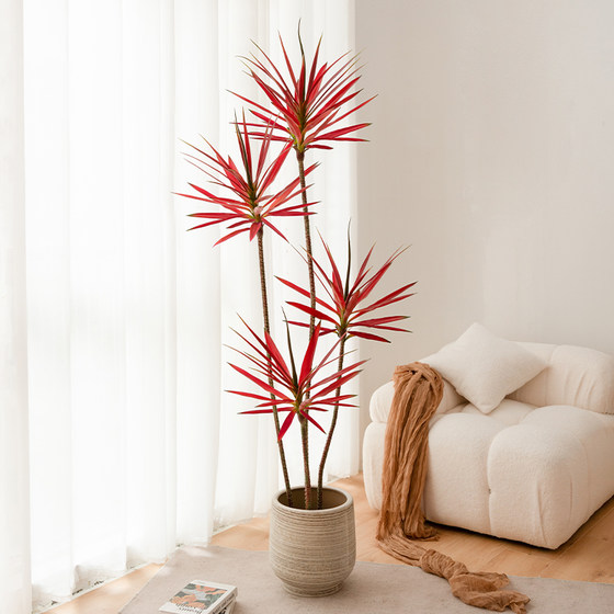 Simulated green plant agave floor-standing potted indoor high-end light luxury decoration large bionic plant ornaments atmosphere tree