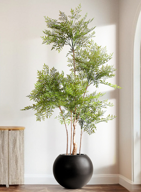 仿真绿植南天竹室内大型摆件装饰