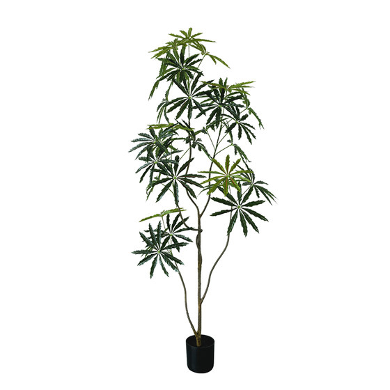 Simulated plant peacock wood indoor large decorative ornaments living room potted high-quality bionic green plants floor-standing artificial trees