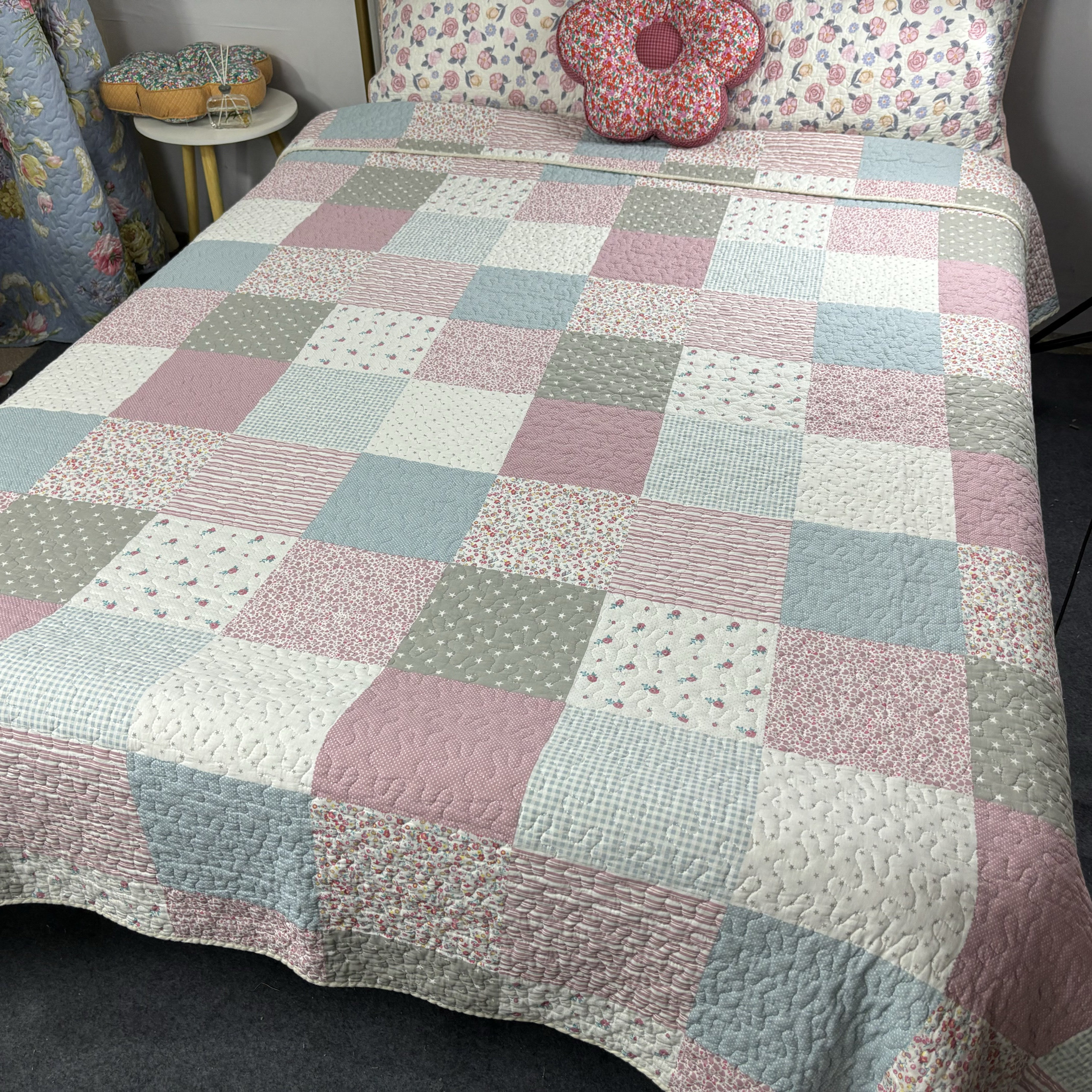 双面纯棉加大床盖加厚床单纯棉夹棉床罩榻榻米垫可水洗机洗,淘宝优惠券,粉丝福利购,淘宝优惠卷