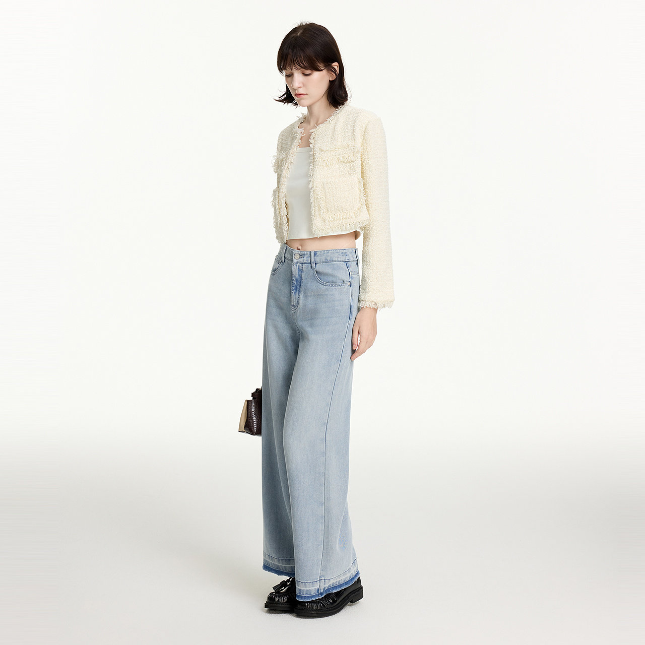 商场同款 摩萨克2026春新款法式优雅经典小香风粗花呢短外套女,淘宝优惠券,粉丝福利购,淘宝优惠卷