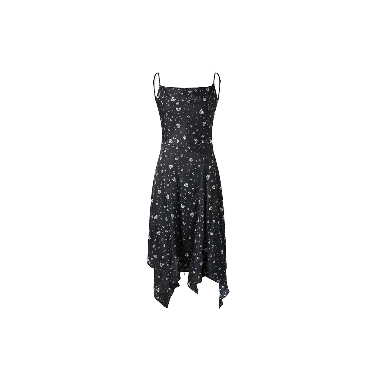 商场同款 摩萨克夏款荡领不规则钻石印花吊带长款连衣裙女,淘宝优惠券,粉丝福利购,淘宝优惠卷