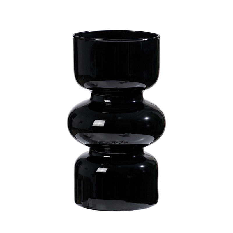 简约创意不规则网红ins韩国风黑色玻璃花瓶插花透明北欧装饰摆件,淘宝优惠券,粉丝福利购,淘宝优惠卷