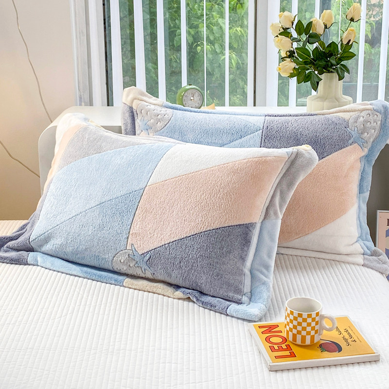 洁丽雅珊瑚绒一对装内胆套儿童枕芯 洁丽雅床上用品枕套