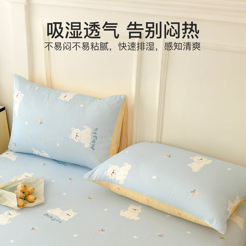 洁丽雅枕套一对装纯棉100全棉套装枕头套单个枕芯内胆套48cmx74cm - 图3